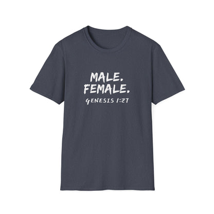Male Female Genesis 1:27 T-Shirt