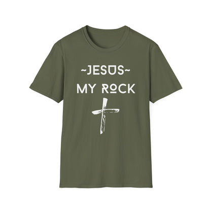 Jesus My Rock Cross T-Shirt