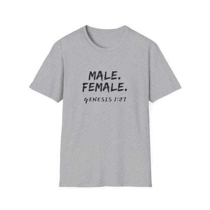 Male Female Genesis 1:27 T-Shirt